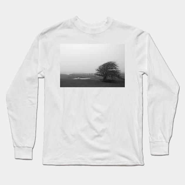 Lonely tree Landscape Long Sleeve T-Shirt by Simple Wishes Art